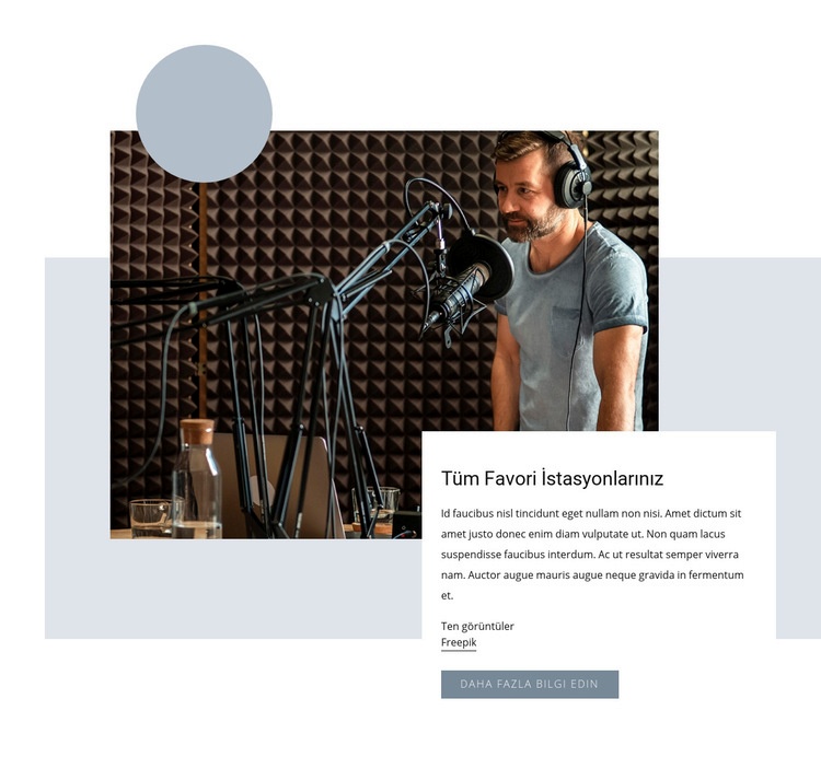 Popüler radyo programı Web Sitesi Mockup'ı