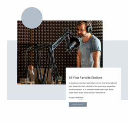 Popular Radio Show - Functionality Landing Page