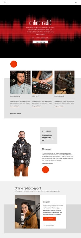 Online Rádióműsorok - Drag & Drop WordPress Téma