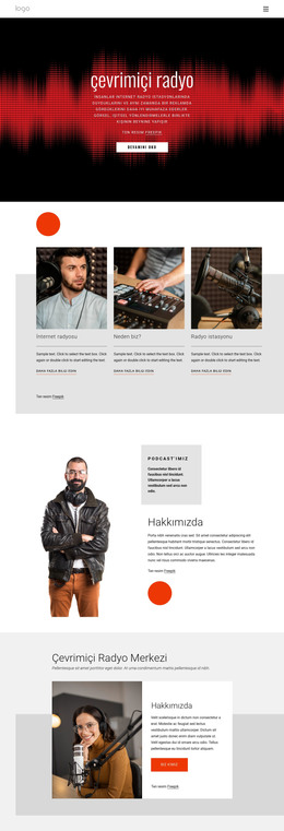 Çevrimiçi Radyo Programları - Duyarlı HTML5 Şablonu