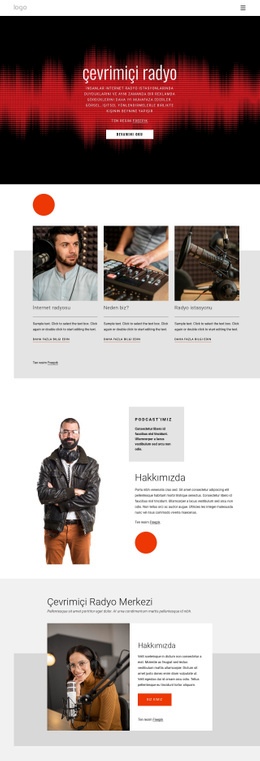 Çevrimiçi Radyo Programları - HTML Şablonu