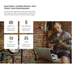 Great Music Radio Template HTML CSS Responsive