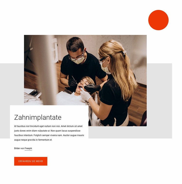 Zahnimplantate Website Builder-Vorlagen