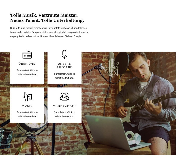 Tolles Musikradio Website Builder-Vorlagen