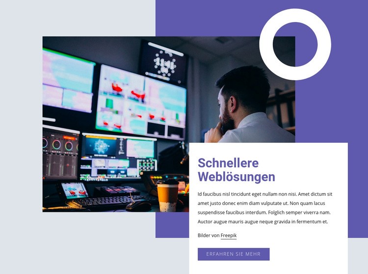 Schnellere Weblösungen Landing Page