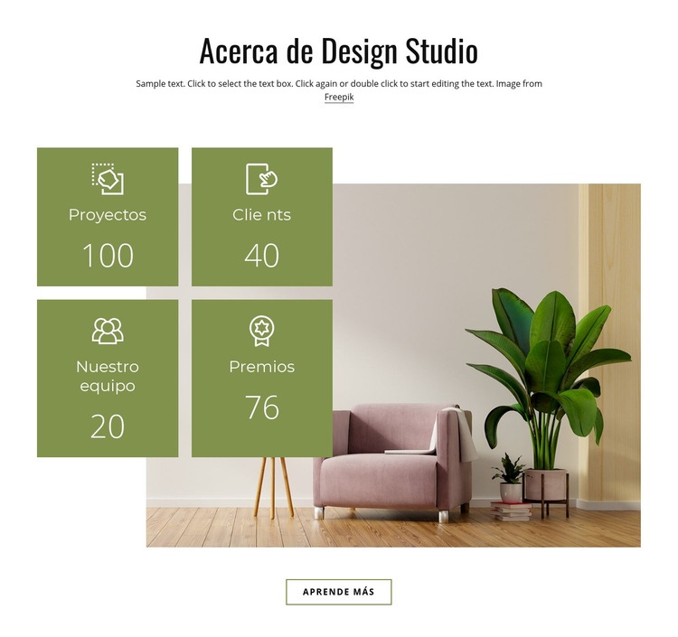 Diseña tu hogar acogedor Plantillas de creación de sitios web