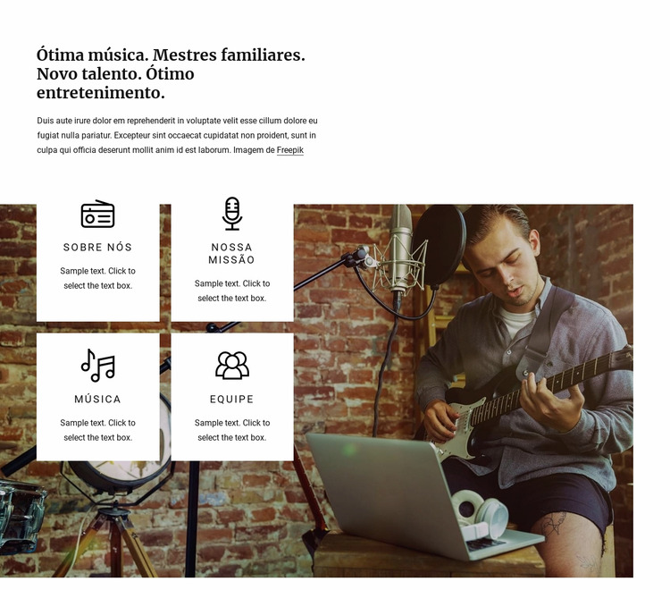 Ótima música de rádio Template Joomla