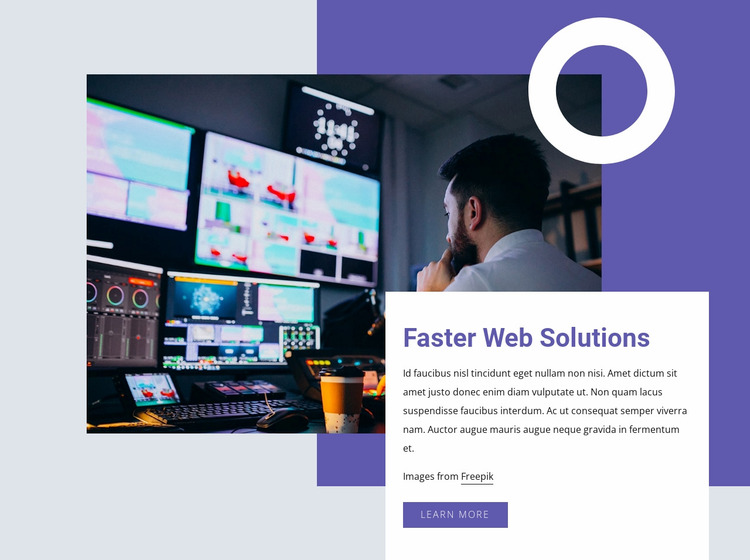 Faster web solutions Website Mockup