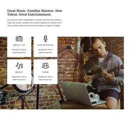 Great Music Radio WordPress Website Builder Free