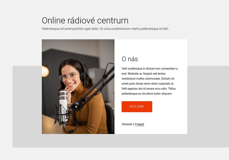 Online rádiové centrum Webový design