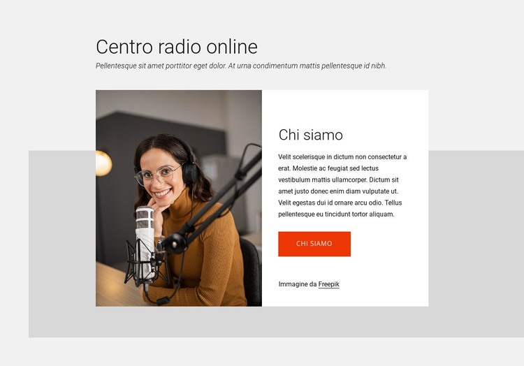 Centro radio online Modello HTML5