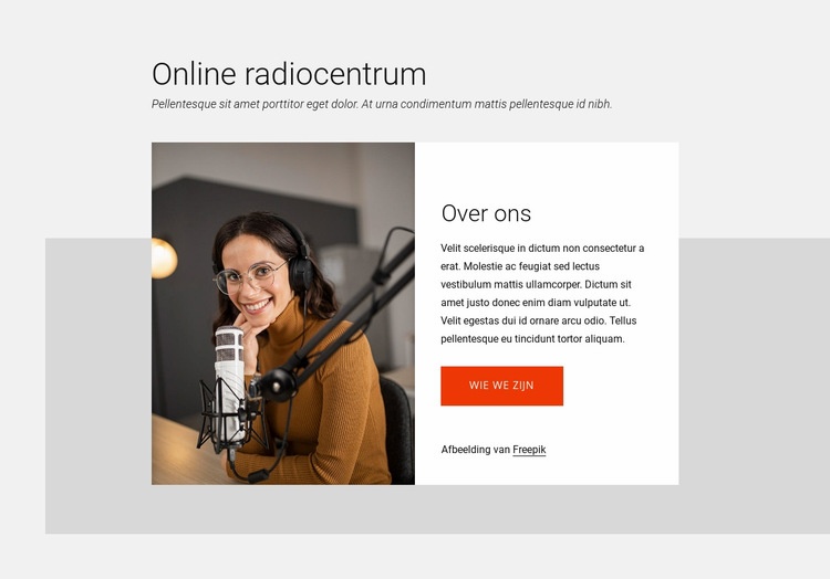 Online radiocentrum HTML5-sjabloon