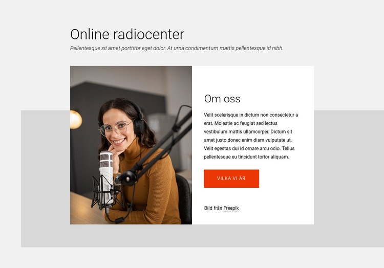 Online radiocenter Hemsidedesign