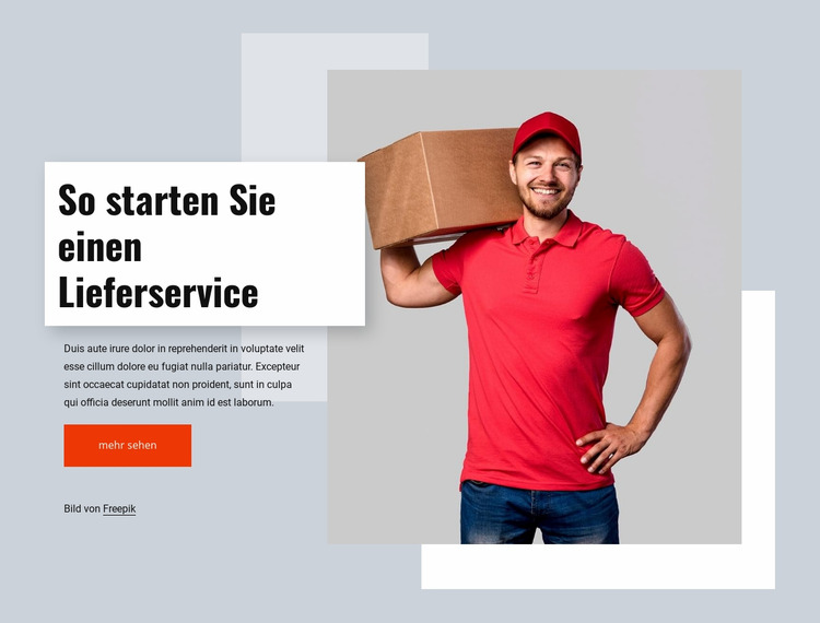 Wir machen liefern Joomla Vorlage