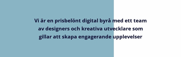 Vanlig text på rektangel HTML-mall