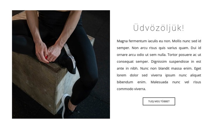 Crossfit osztályok edzővel WordPress Téma