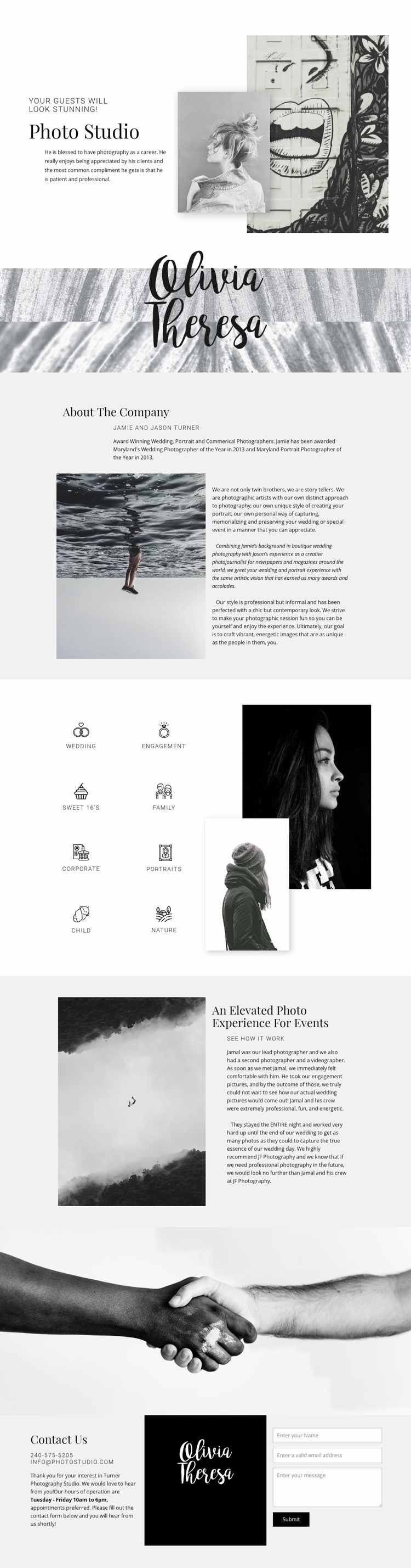 Ideas brought to live art Wix Template Alternative