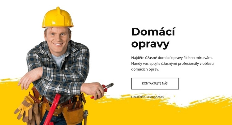 Úžasní profesionálové na opravy domů Šablona webové stránky