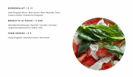Salate Auf Der Speisekarte - Kreative Mehrzweckvorlage Für Eine Seite