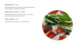 Salate Auf Der Speisekarte – Joomla-Website-Template