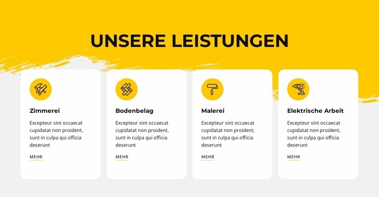 Wir bieten Reparaturdienste an Website design