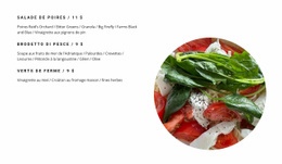 Salades Au Menu - Conception De Site Web Simple