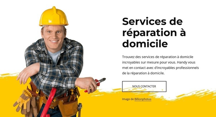 Incroyables professionnels de la réparation à domicile Modèles de constructeur de sites Web