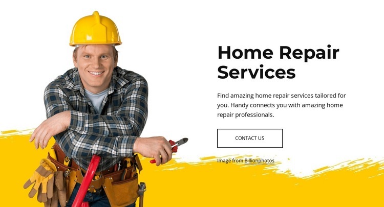 Amazing home repair professionals Homepage Design