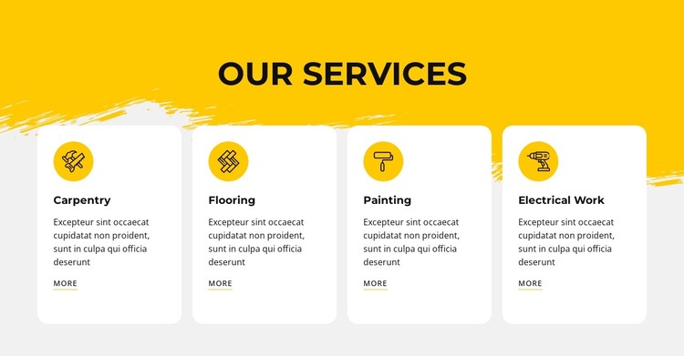 We offer repair services HTML Template