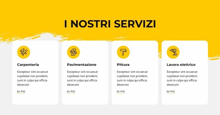 Offriamo servizi di riparazione Modelli di Website Builder