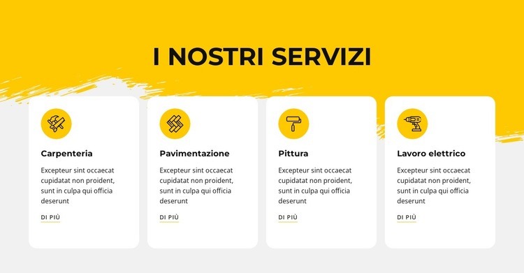 Offriamo servizi di riparazione Mockup del sito web