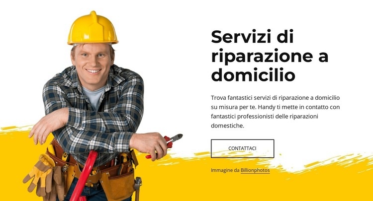 Incredibili professionisti delle riparazioni domestiche Mockup del sito web