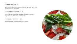 Salades Op Het Menu - Creatieve, Multifunctionele Sjabloon Van Één Pagina