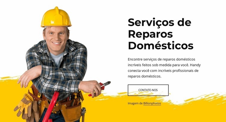 Profissionais incríveis de reparos domésticos Maquete do site