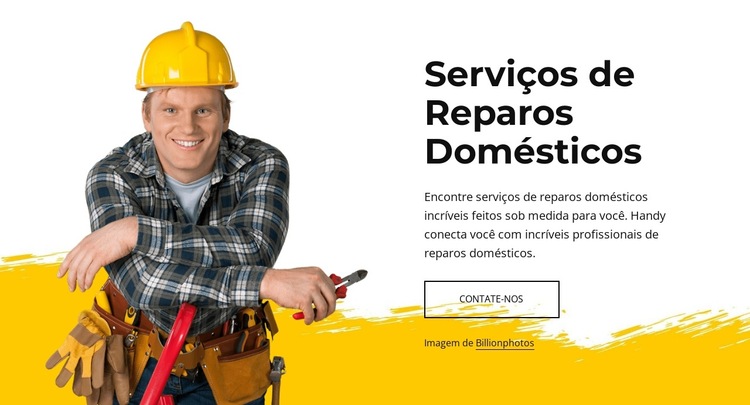 Profissionais incríveis de reparos domésticos Modelo de site