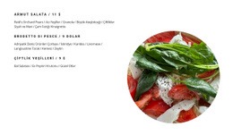 Menüdeki Salatalar - Şablonlar Web Sitesi Tasarımı