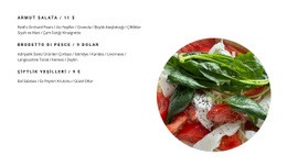 Menüdeki Salatalar - Yaratıcı