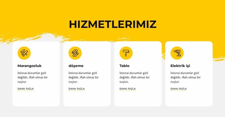 Tamir hizmetleri sunuyoruz Web Sitesi Oluşturucu Şablonları