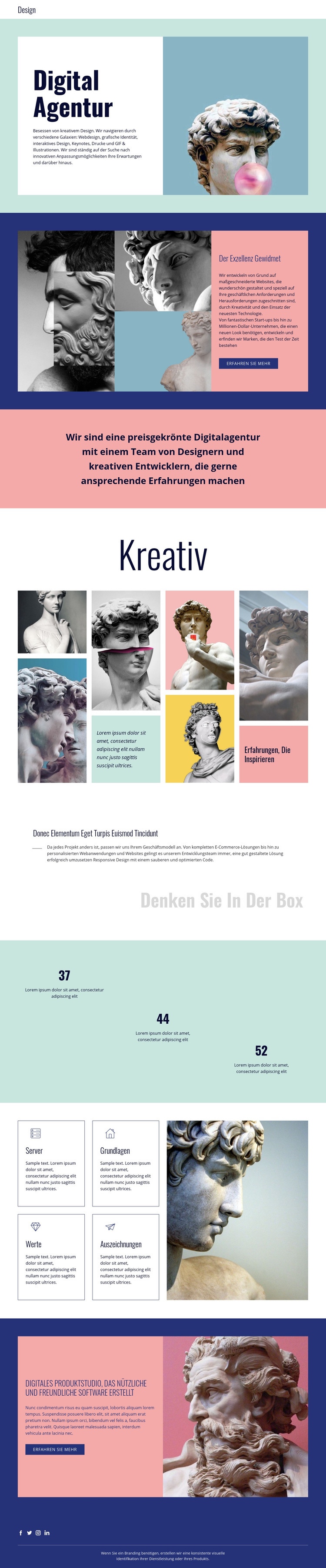 Besessen von kreativer Kunst HTML Website Builder