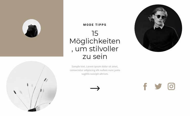 Beratung mit einem Stylisten Website-Modell