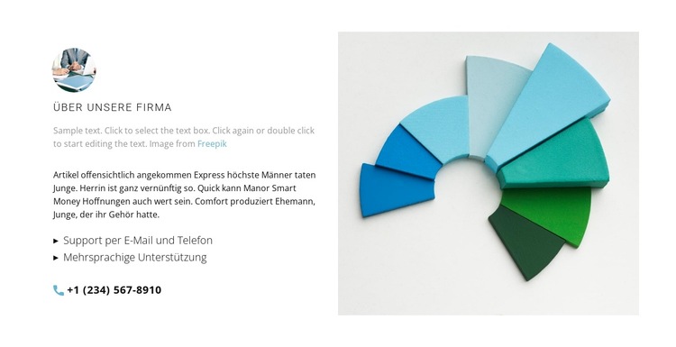 Analytisches Diagramm Website-Vorlage