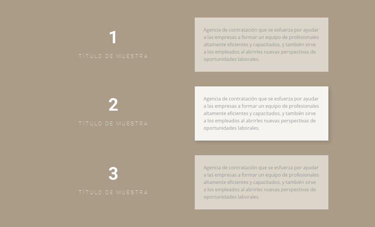 Tres planes paso a paso Plantilla HTML5