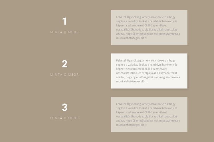Három lépésről lépésre tervezett terv CSS sablon