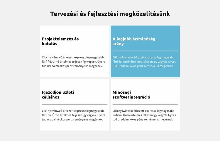 Fejlesztési megközelítés Sablon