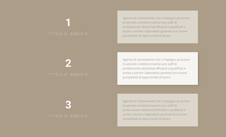 Tre piani passo passo Modello CSS