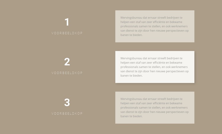 Drie stappenplannen CSS-sjabloon