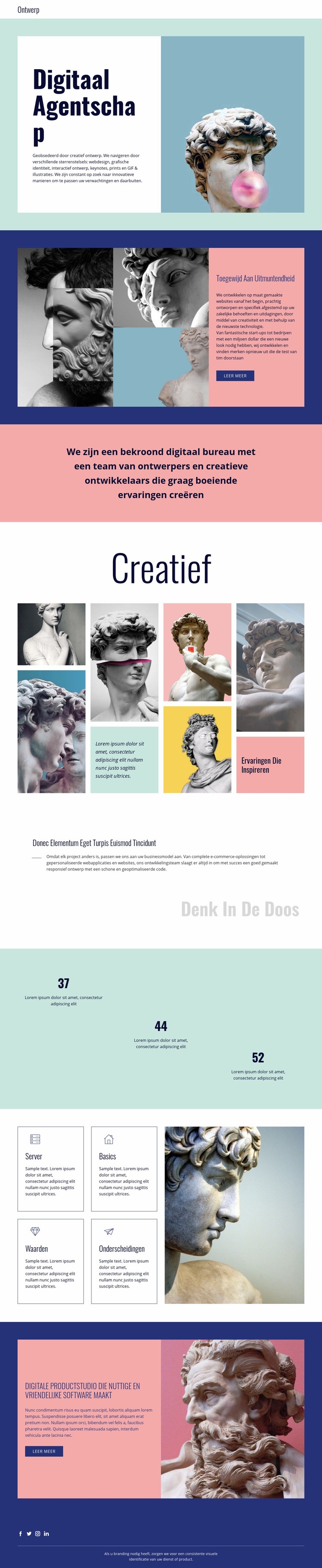 Geobsedeerd door creativiteitskunst Website Builder-sjablonen