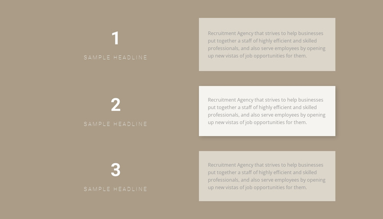 Three step-by-step plans One Page Template