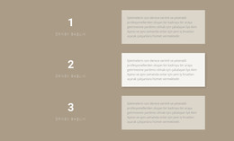 Üç Adım Adım Plan - HTML Ve CSS Şablonu