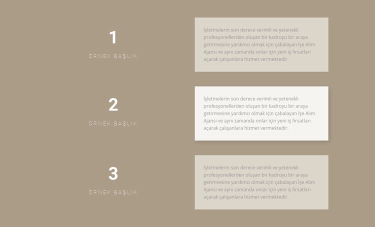 Üç adım adım plan HTML5 Şablonu